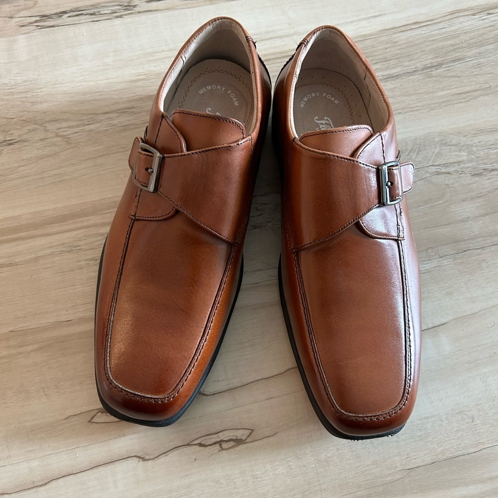 Florsheim Boys' Reveal Monk Jr Strap Cognac Leather Dress Shoes 16541-221 Sz: 7M - Picture 4 of 9